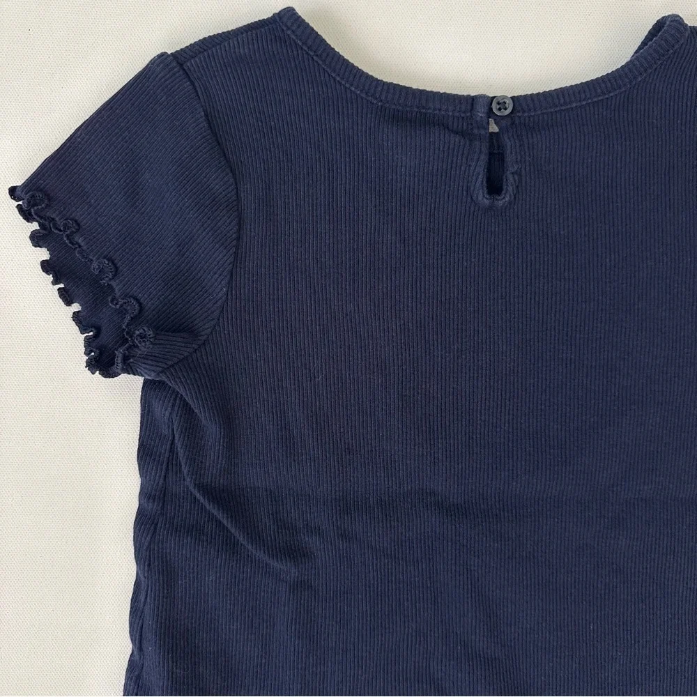 Gap Navy Blue Girls Short Sleeve Shirt Size 4 Years